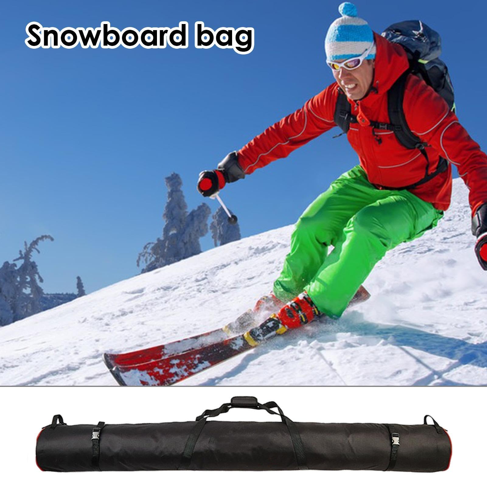 Borsa da sci, portatile, con doppia cucitura, con cerniera, borsa da viaggio per sci, aereo, viaggi, amici, donne, adulti, bambini, attività all'aperto, campeggio, sci