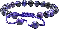 Vista 552 de Amazing Gemstone Crystal Bracelet for Women Men's Gifts - Protection Healing Crystal Bracelet - 8mm Gemstone Beaded Adjustable Bracelet Pulseras