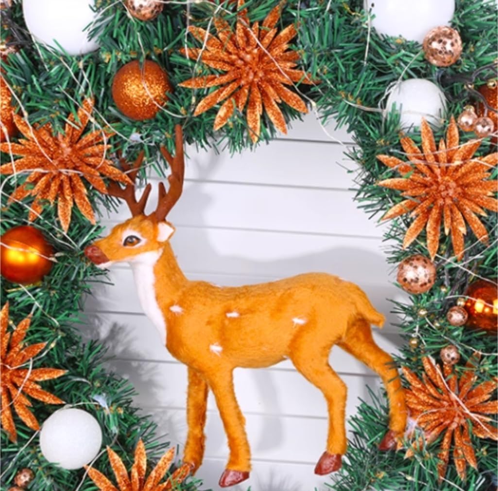 Winterkranz Dekokranz Die Weihnachtskranzdekoration Eignet Sich for Die Innen- Und Außendekoration Adventskranz Christbaumschmuck(7 3/8)