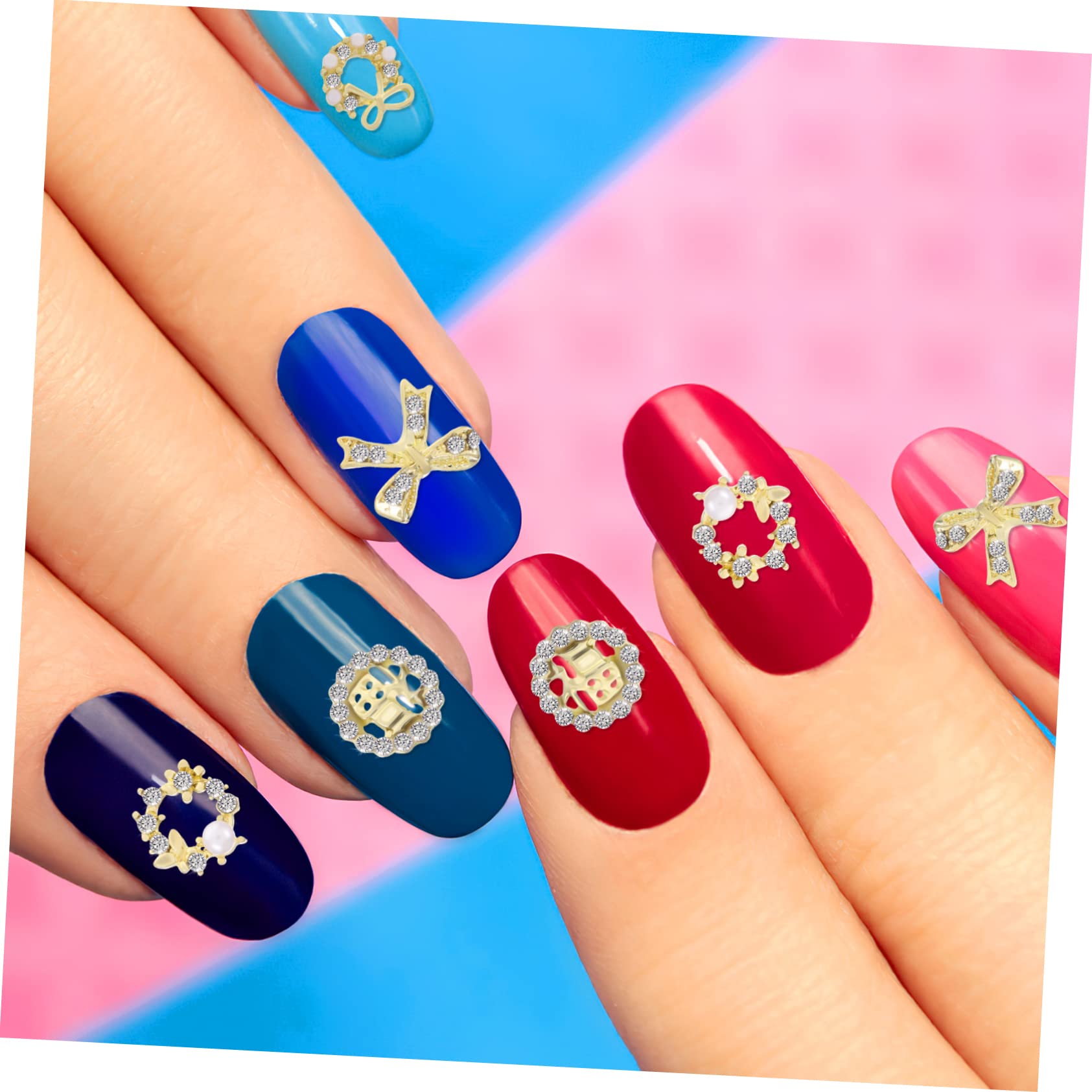 minkissy 5 Set Di Ciondoli Per Unghie in Metallo Set Di Accessori Per Manicure Art Decorazioni Per Unghie 30 Pezzi * 5