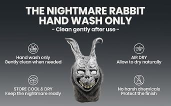 Frank Evil Bunny Rabbit Latex Mask Movie Replica Costume Mask for Teens & Adults