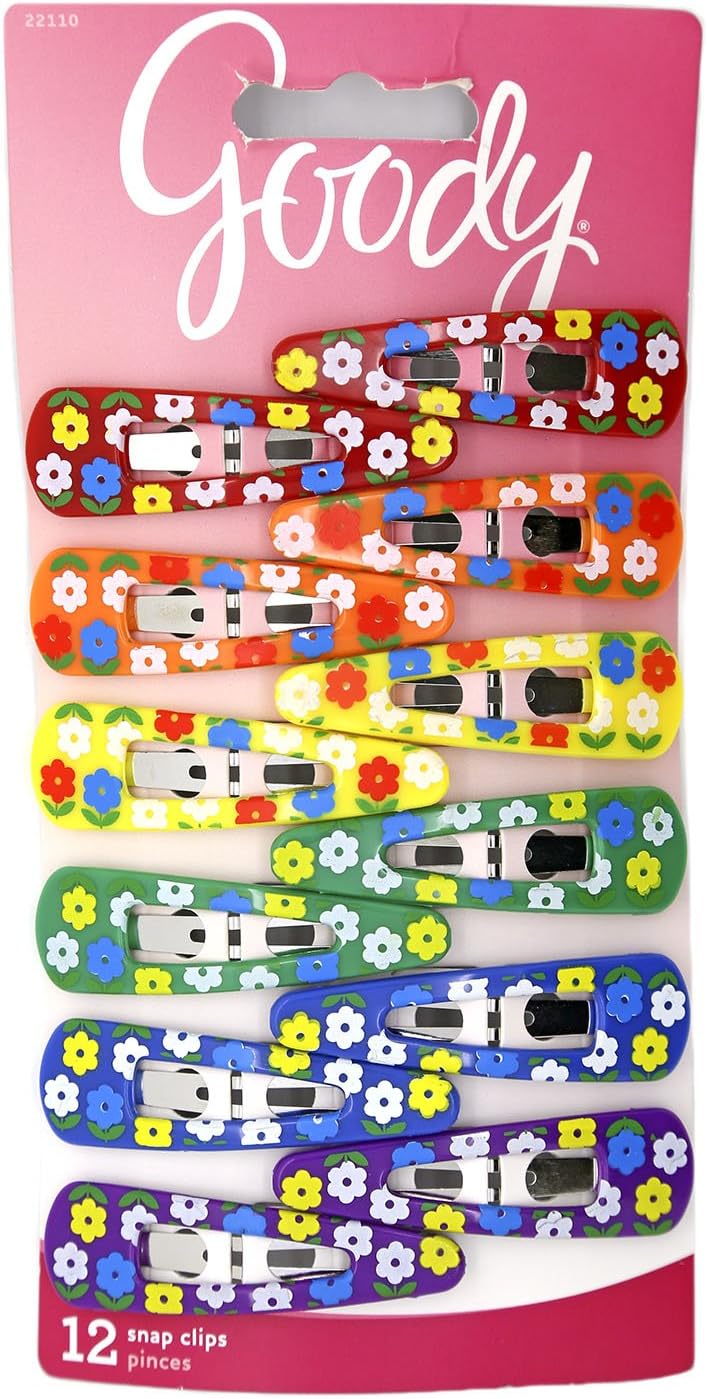 Goody Floral Snap Clips, 12 Pack