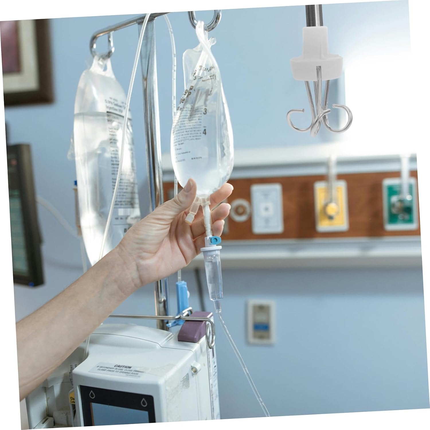 Hospital Grade Drip Stand Hook Connector Metal Drip Bottle Hanger Equipment Hook