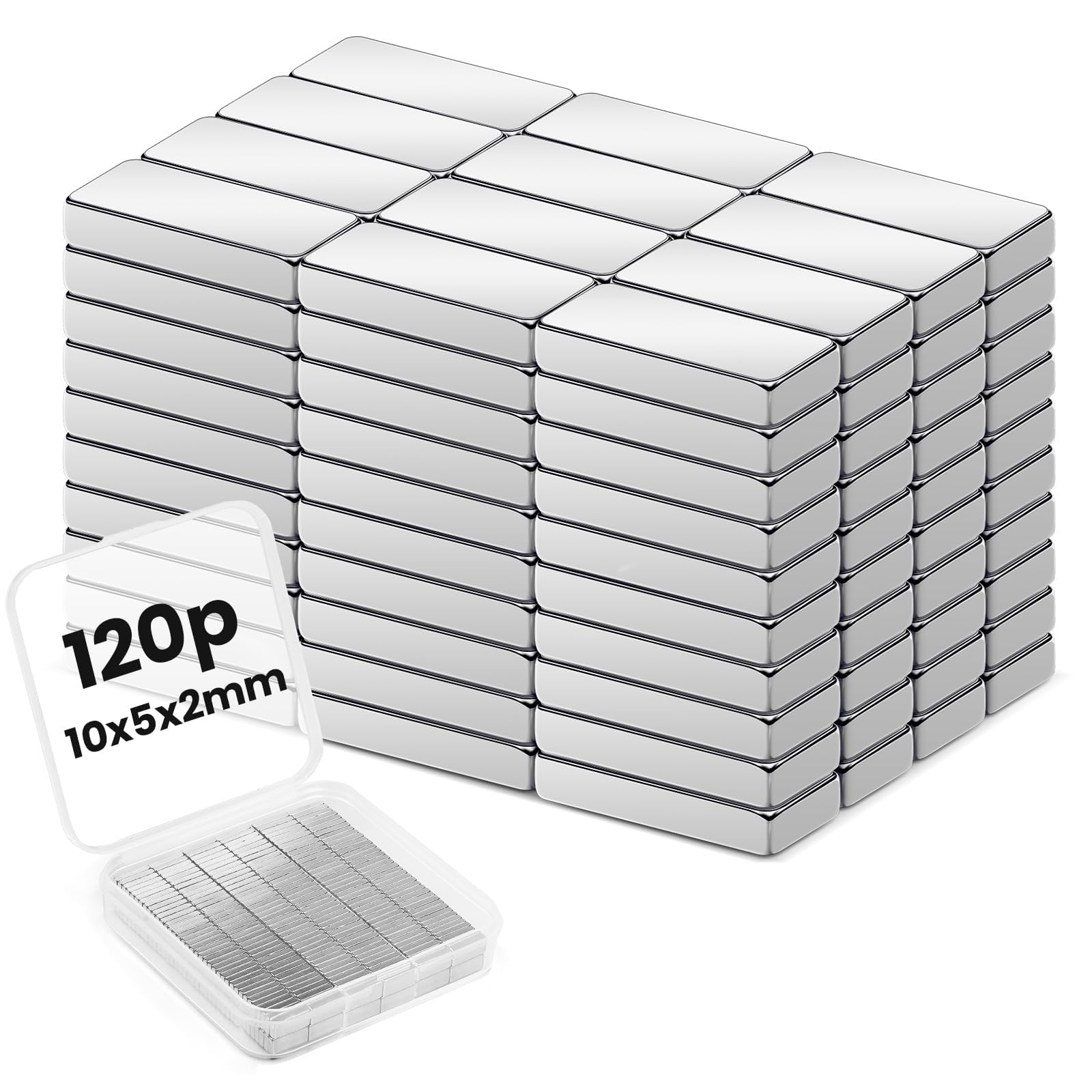 LOVIMAG Small Neodymium Bar Magnets, 120 Pcs, 0.39x0.19x0.08in