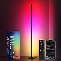 Lanmonlily Smart LED Corner Floor Lamp: Alexa Compatible, Music Sync RGBICW, 16M Colors & 68 Scenes for Bedroom Gaming Room