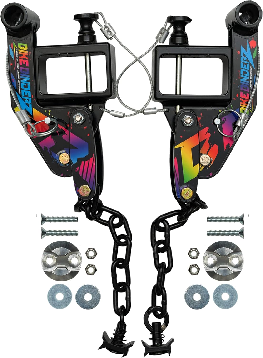 Bike Binderz Dirt Bike Tie Down System, LTrack 660 Gage Aluminum, Powder Coated