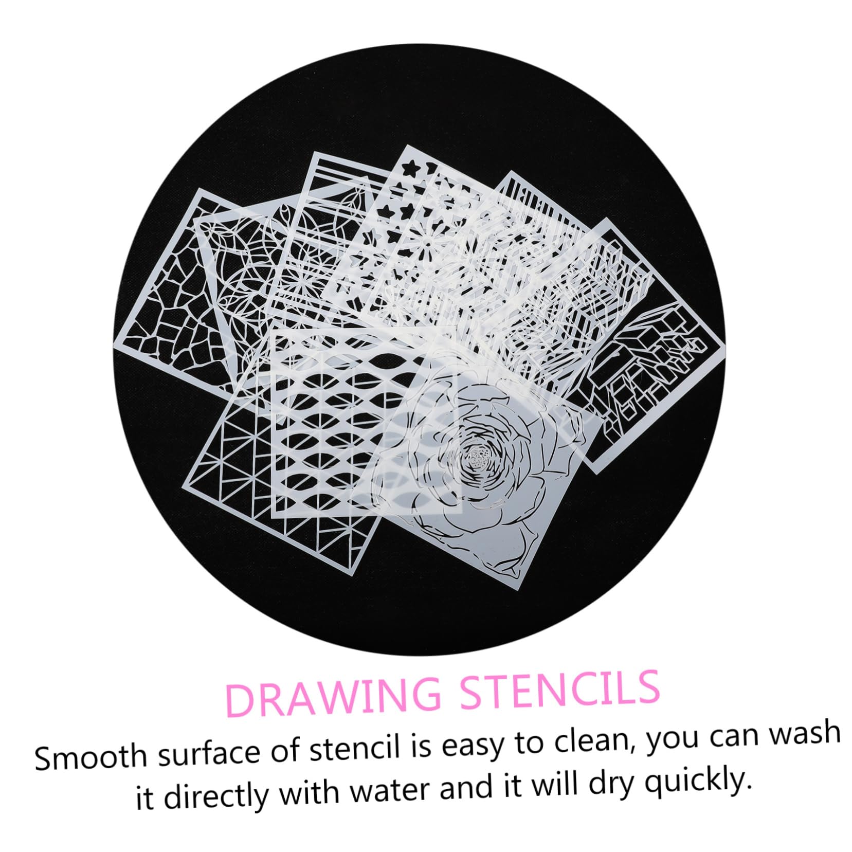 SEWACC 27pièces Pochoirs De Peinture Relief Pour Outils De Dessin Et Création Artistique Couleur Aléatoire