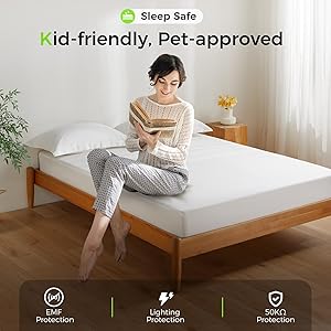 Grounding Sheets, 10% Silver 90% Bamboo Viscose Cooling Sheets, Soft & Breathable Moisture-Wicking 16inch Deep Pocket Cooling Sheets for Hot Sleepers, Grounded with Grounding Cord - White, Full