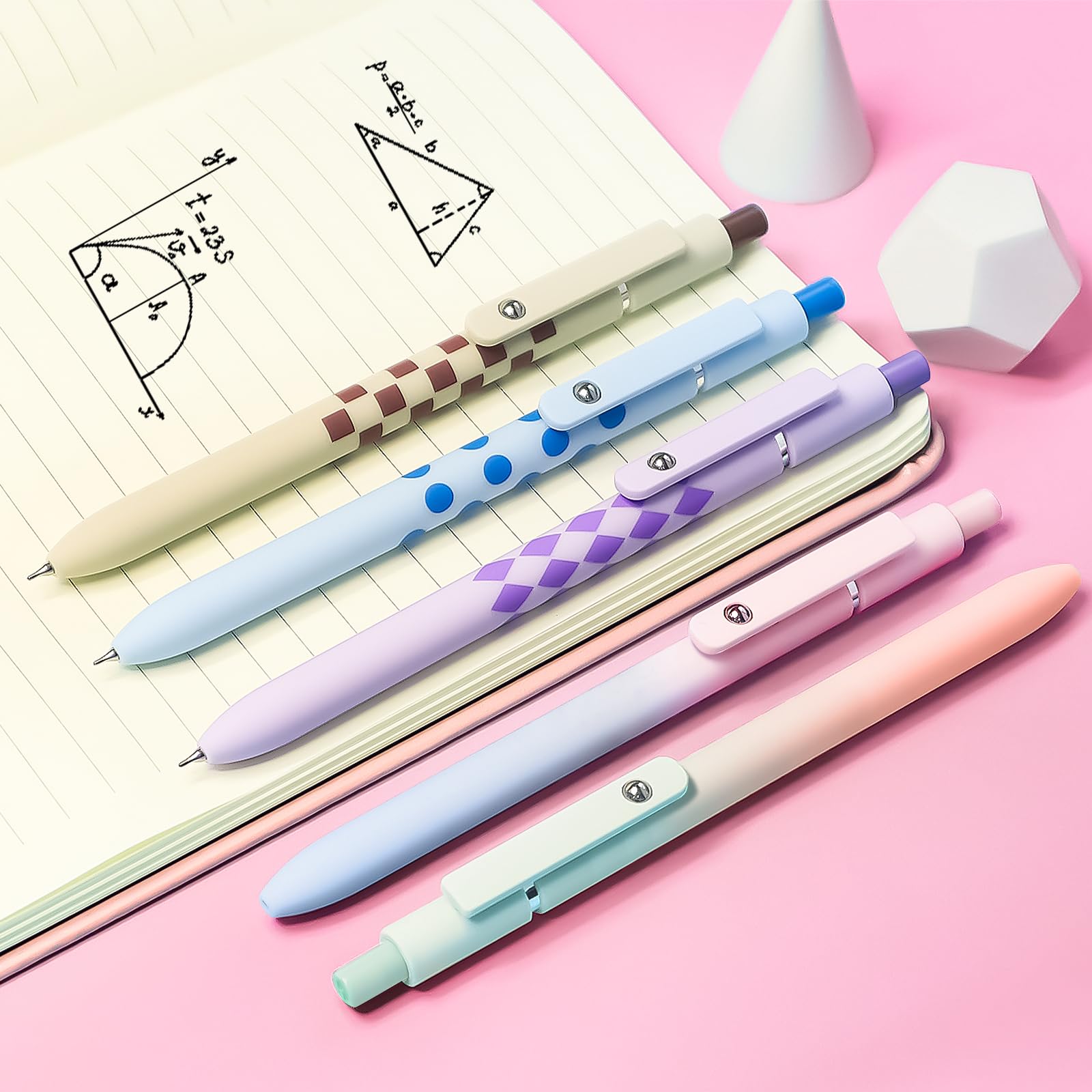 YOXMJDB Bolígrafos de gel, 10 bolígrafos de escritura suave de punta media para mujer, bolígrafos de tinta negra de 0.7 mm de gama alta para tomar notas, suministros de oficina escolar (10 piezas