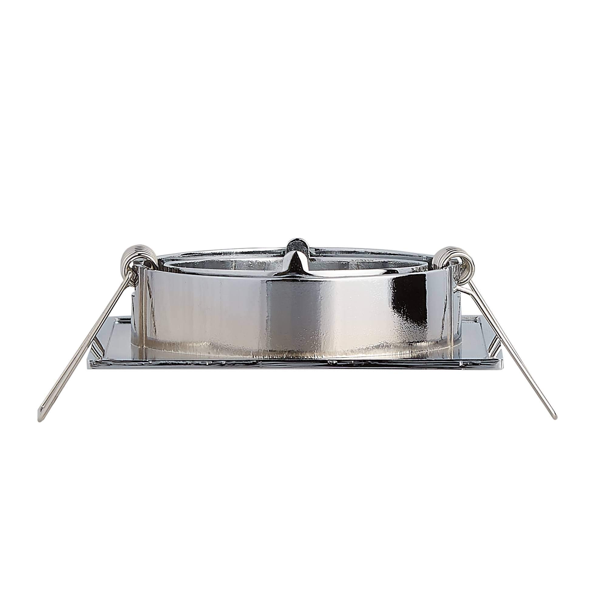 6x Foco empotrable LED cromo cuadrado 5 vatios blanco cálido 230V plano - luz empotrada giratoria y regulable - instalación de 75mm de agujero de perforación - techos de focos - focos