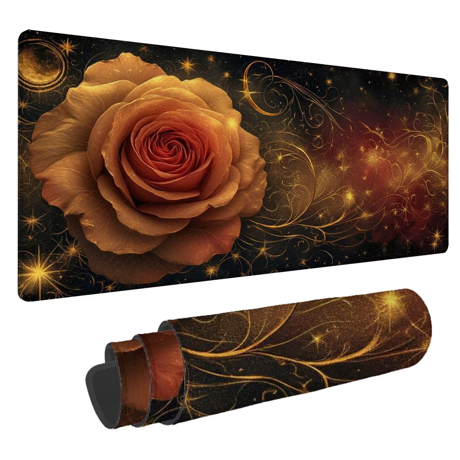 Różowa podkładka pod mysz XXL Starry Sky 1500 x 800 x 4 mm Podkładka pod mysz dla graczy, podkładka pod mysz do laptopa, podkładka pod mysz i podkładka pod mysz do laptopa, podkładka pod mysz i