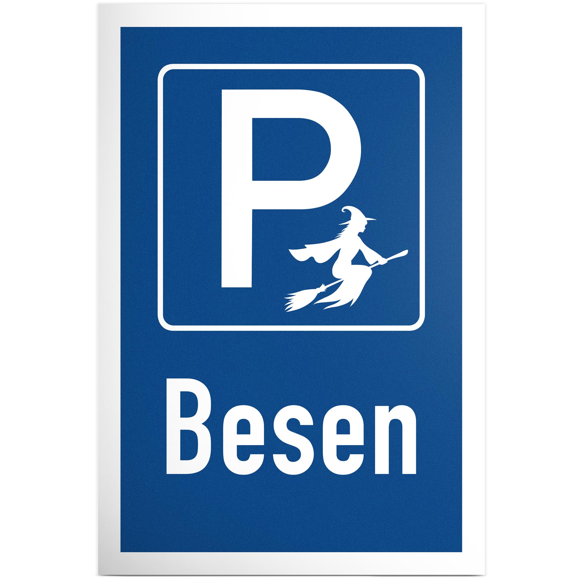 Cartello Parcheggio Streghe – 30x20 Cm – Plastica Resistente – Decorazione Divertente Per Esterni E Interni