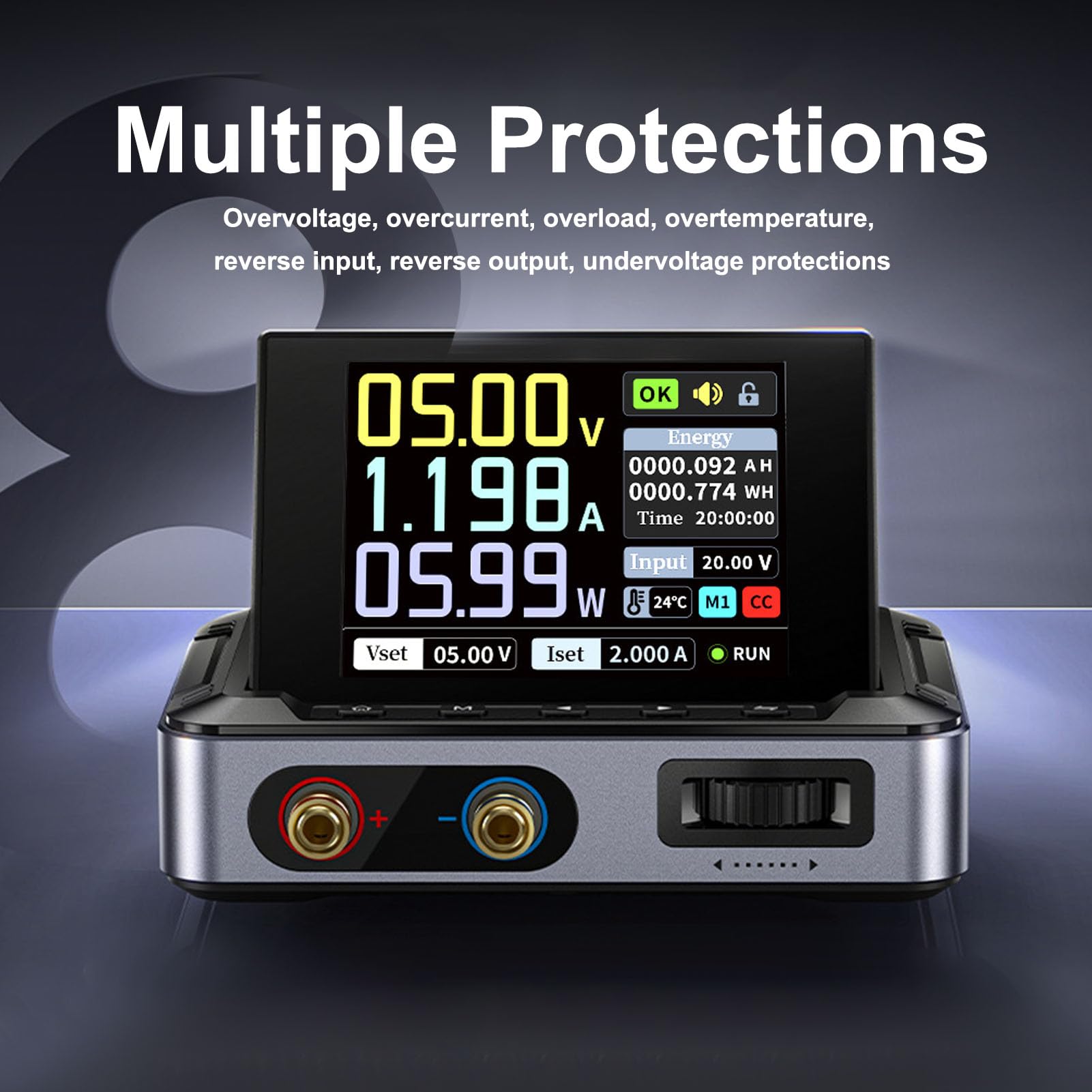 Variable De La Fuente De Alimentación De Dc, Fuente De Alimentación Programable Del Cnc De 0-30v 0-5a 0-150w Dc Con La Exhibición De 4 Dígitos Ips, Entrada De Pd Qc Dc