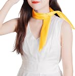 Pistha Chiffon Carré Ruban Col écharpe Satin mouchoir pour Halloween Retro Femmes Filles Costume Accessoire