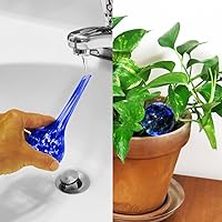 Vista 6 de Evelots Globos de riego de plantas (paquete de 3) - Vidrio soplado a mano - Sistema automático de riego de agua - Interior/exterior - Deja tu hogar