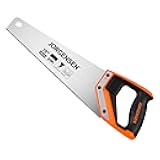 JORGENSEN 15 Inch Pro Hand Saw, 8 TPI Fine-Cut Ergonomic Non-Slip Aluminum Ultrasonic Welding Handle for Sawing, Trimming, Gardening, Woodworking, Drywall, Plastic Pipes