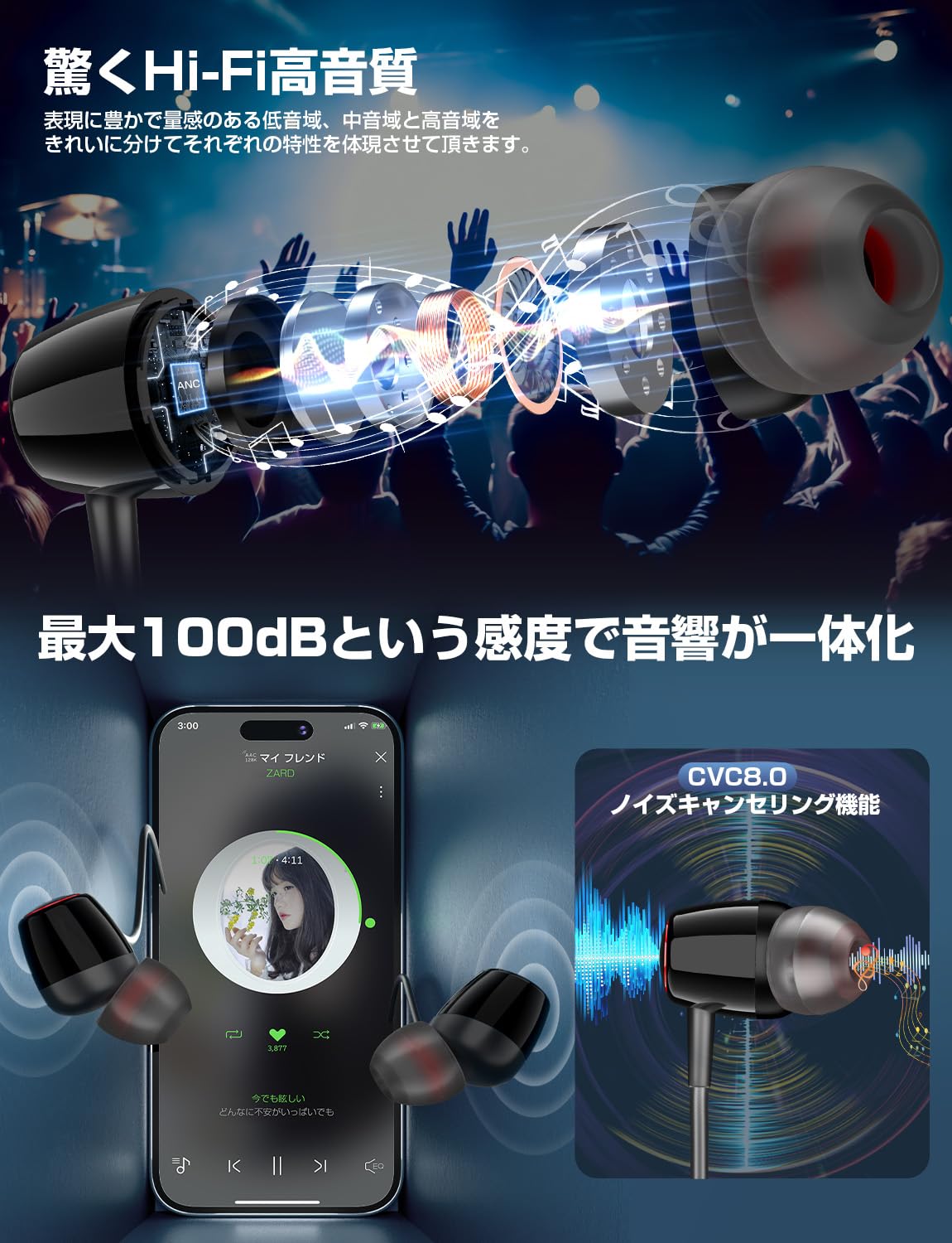 Amazon.co.jp: 2025新設計ネックバンド型・イヤホン Bluetooth・コード