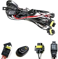Vista 1 de iJDMTOY (1) cableado con interruptor de prendido/apagado para luces LED para luces antiniebla y de manejo de imitación, kit de conversión
