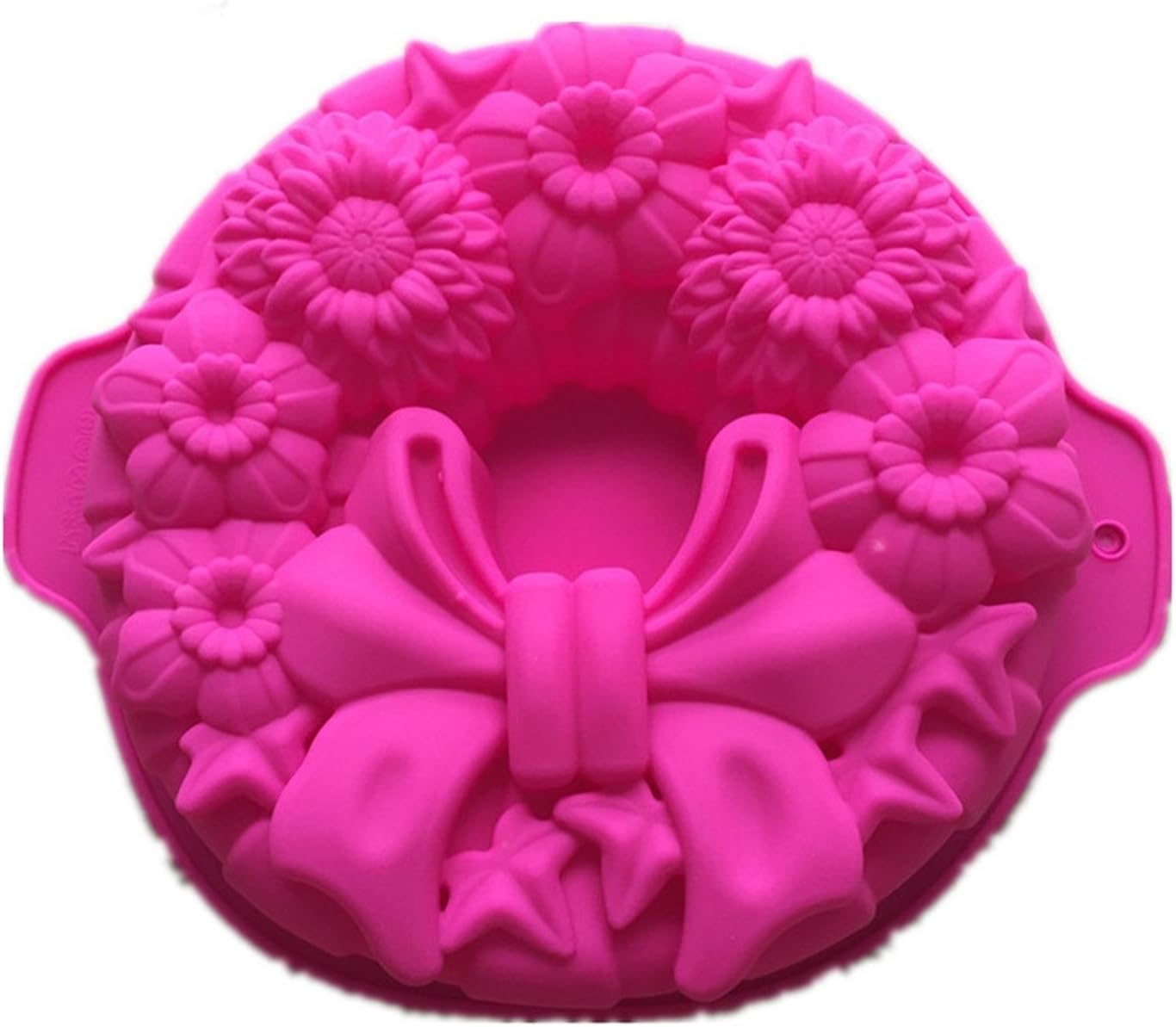 Pink Bow Silicone Mould Kitchen Bakeware Round Cake Pan Decoration Mold Kitchenware Dessert Decorating Tools
