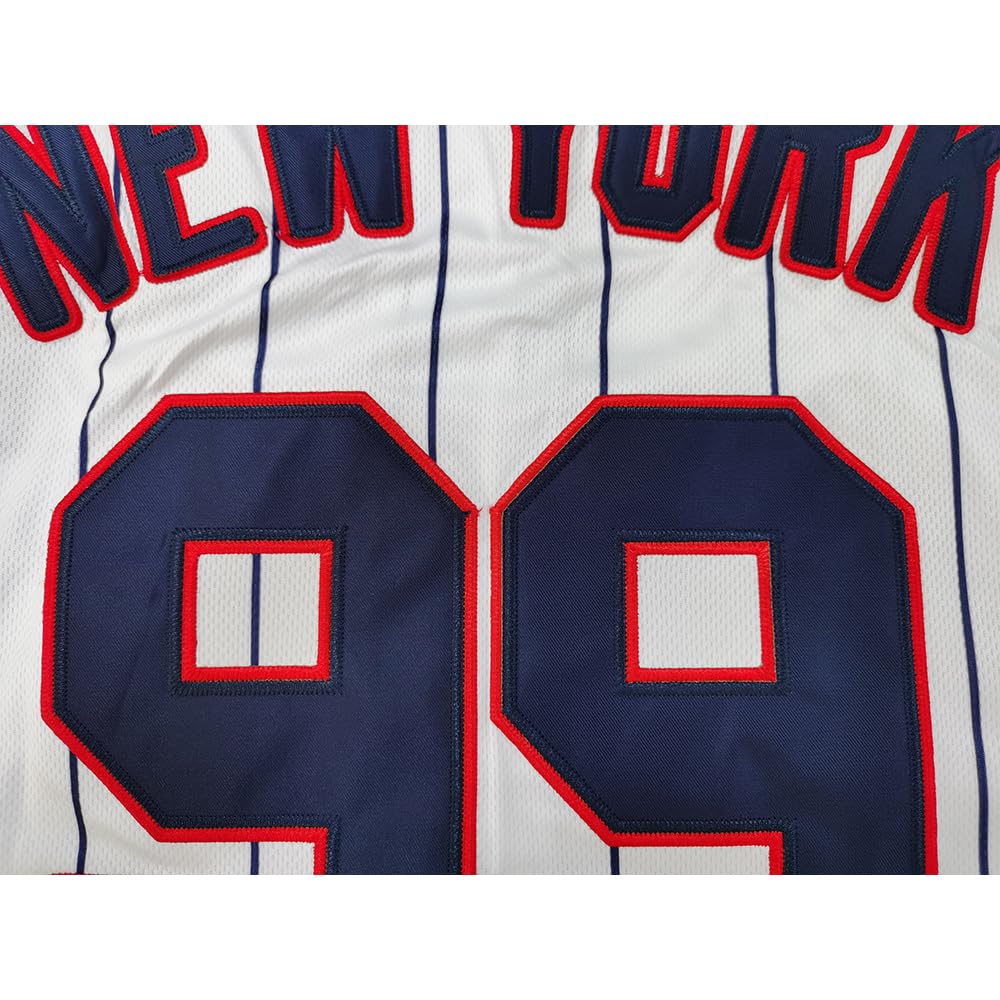 Camiseta de béisbol 99 para hombre, estilo hip hop, con botones, para fiesta, Navidad, cosida