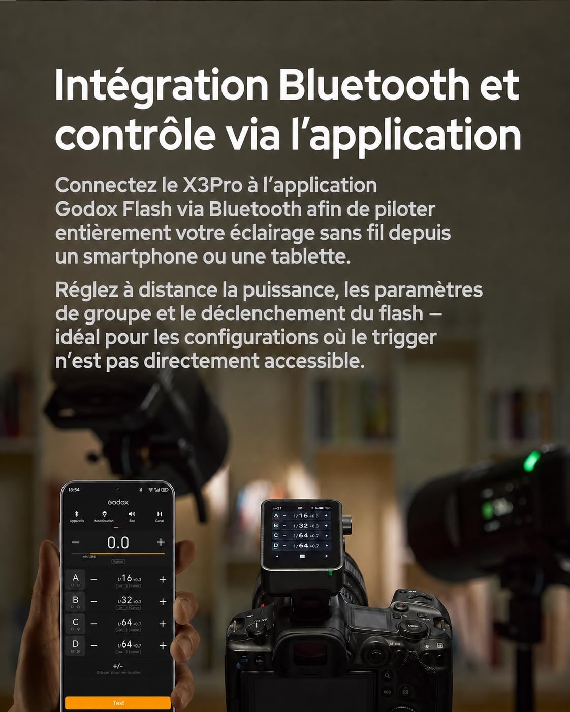 Godox X3 Pro-S X3Pro S TTL Déclencheur Flash sans Fil pour Sony,Contrôle par App Bluetooth & Déclenchement à Distance, 2.4GHz HSS TCM Modes Système X avec Écran Tactile, Version Améliorée du X3-S.