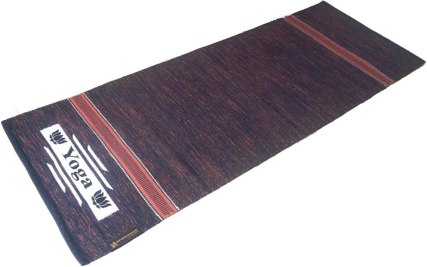 ASE YOGA INDIAASE YOGA INDIA 100% COTTON YOGA MAT ANTI SKID REVERCE SIDE FOR TILES & GRANITE MARBELS SURFACES, SUPREME HEAVY QUALITY, SPECIAL SIZE- 70x190 Cm (HANDLOOM PRODUCT - ORGANIC & ECO FRIENDLY)