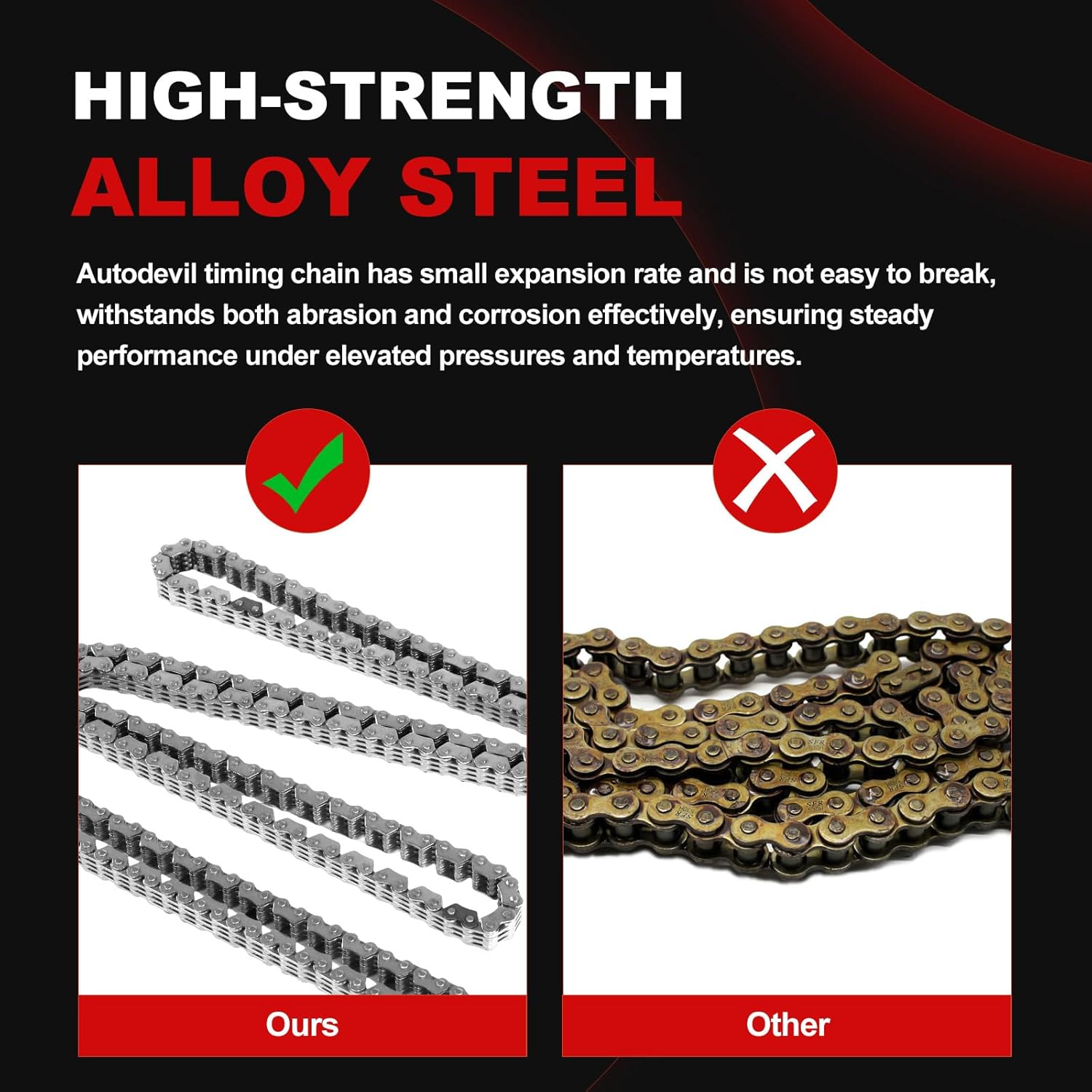 Engine Timing Chain Kit Fit for Avenger 2008-2014, Caliber 2007-2012, Journey 2009-2018, Compass/Patriot 2007-2017, Sebring 2007-2010 2.0L 2.4L Automotive Replacement Part Sets w/Tensioner,Guide Rail