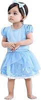 Vista 5 de Vestidos de princesa para niñas pequeñas, disfraz de mameluco para cumpleaños, Navidad, Halloween con diadema de 0 a 18 meses