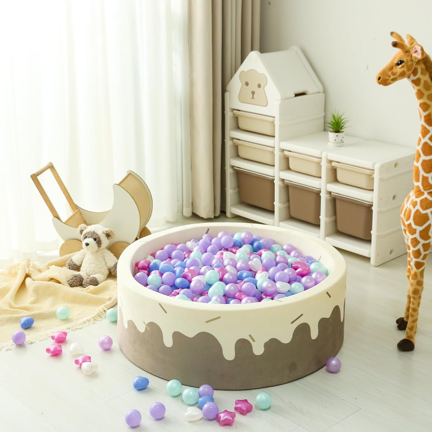 GOGOSO 300pcs Star Ball Pit Balls for Ball Pit