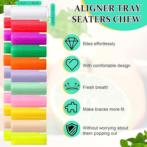 Miniatura 2 de Konohan 110 piezas de Aligner Chew Ortodoncia Masticable para Alineador Bandeja Asientos de Silicona Chompers Dentales Accesorios Dentales Invisible
