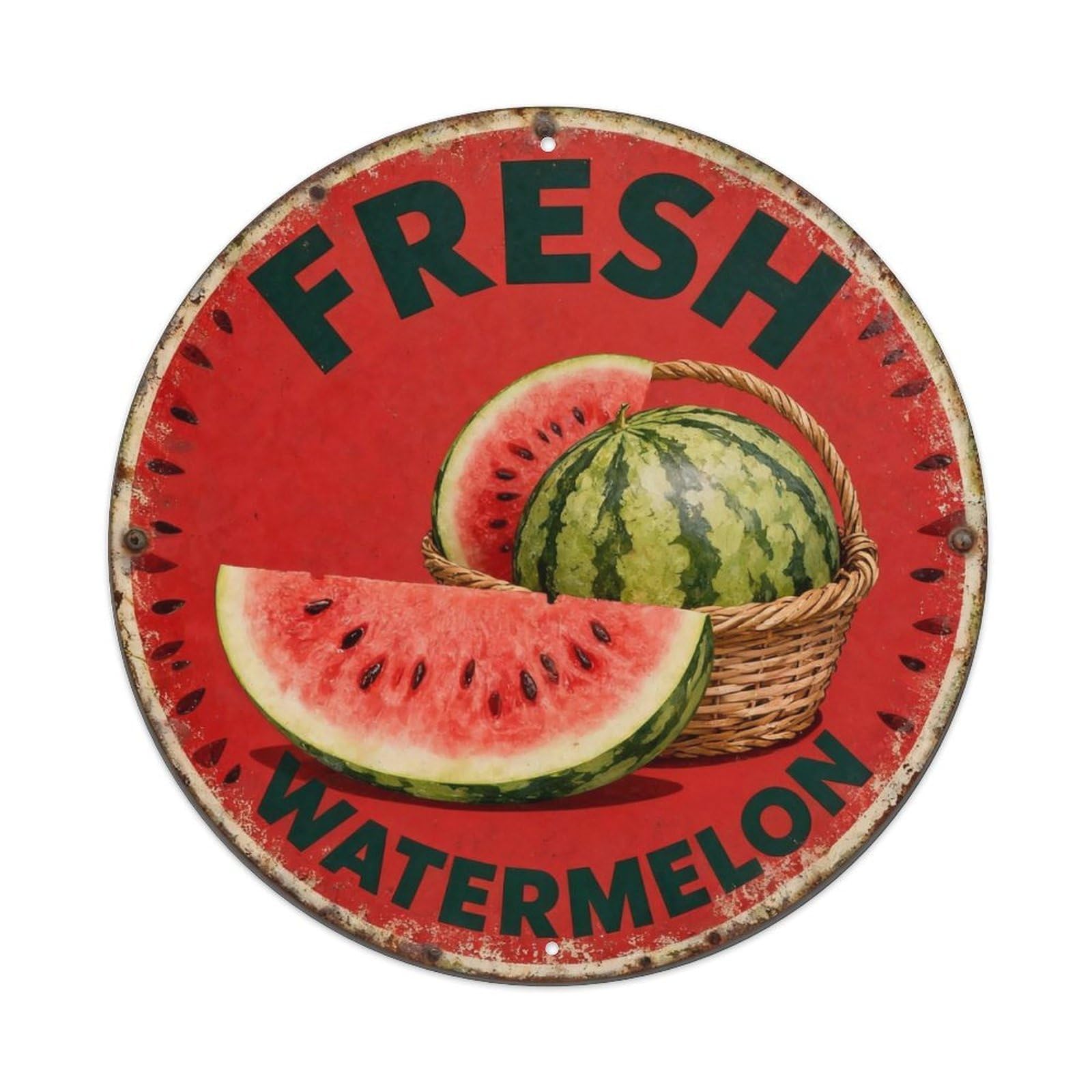 Fresh Watermelon Metal Tin Sign Plaque