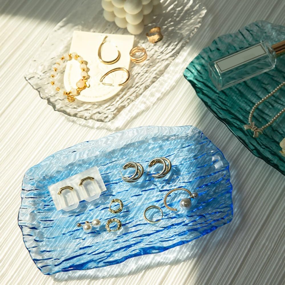 Armadi Tree Patterned Colored Glass Jewelry Rack Tray Ring | Earring Bracelet Display