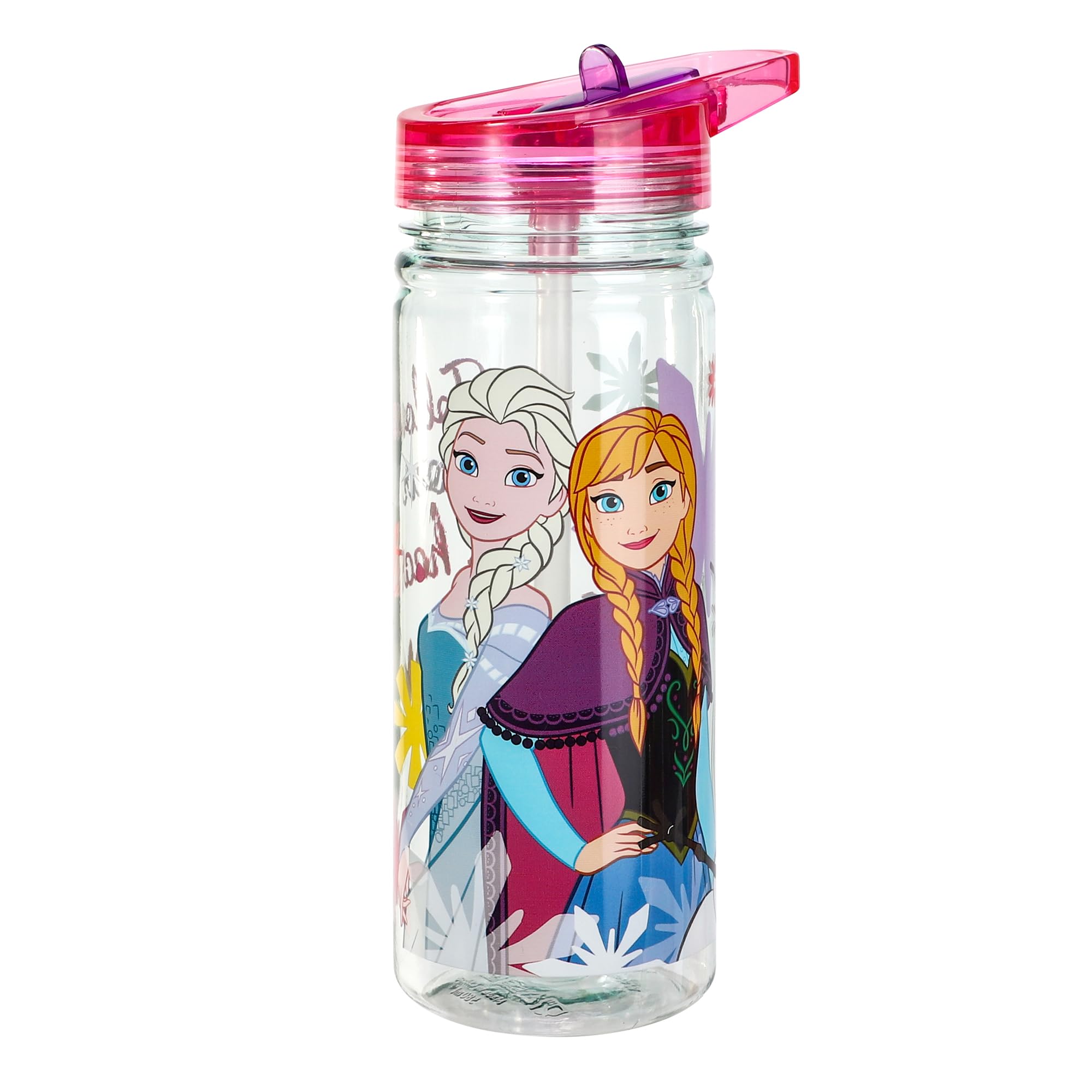 Disney Frozen 580Ml Water Bottle For Kids School Drinks Bottle Made Of Durable Tritan Reusable Bpa Free