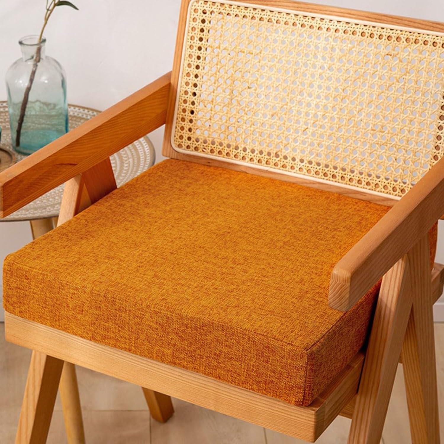 Hoowarm Chair Cushion Kitchen, Memory Foam Chair Pads, 25/28/30/35/40/45/50/55/60cm Non-Slip Chair Pads，Outdoor Indoor Seat Cushion, Removable for Dining Office Garden Chair(Colour15,60x60x8cm)