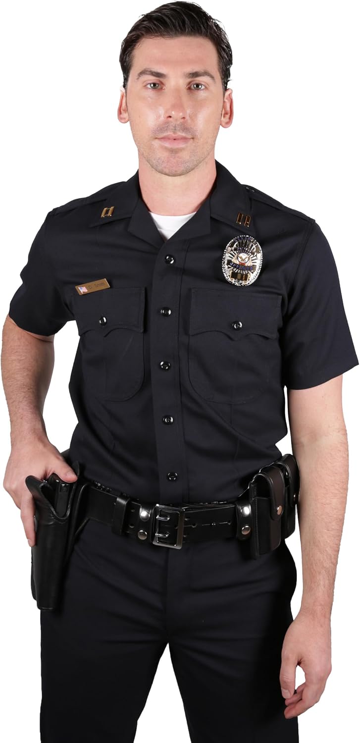 Men’s Heavyweight Short Sleeve Uniform Shirt – Worsted Wool, Professional Duty Uniform Workwear