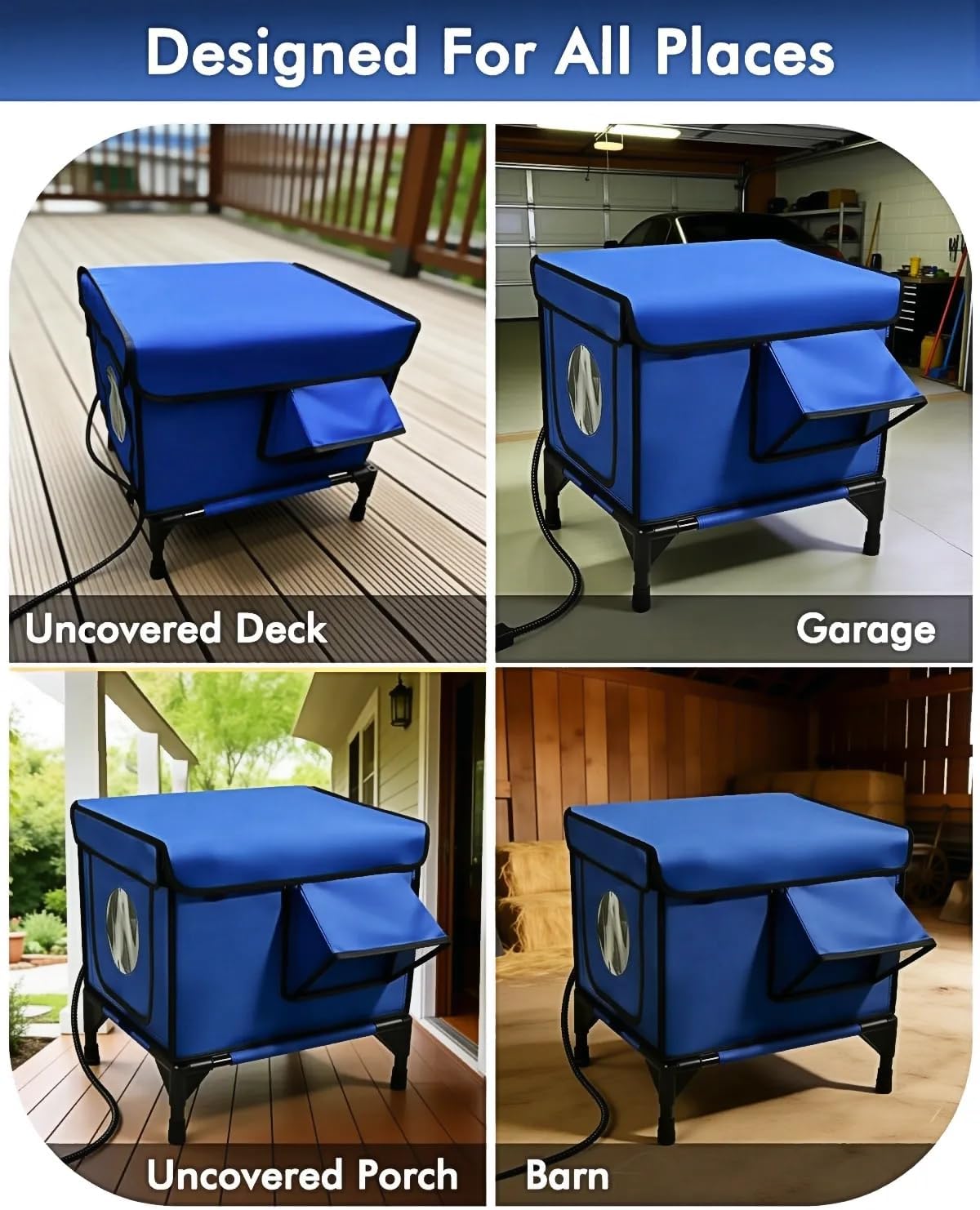 Outdoor Heated Cat House, 9-Speed Temperature Control, Weatherproof & Insulated Design, Suitable for Feral Cats, Winter-Ready, Last Stock, No Restock