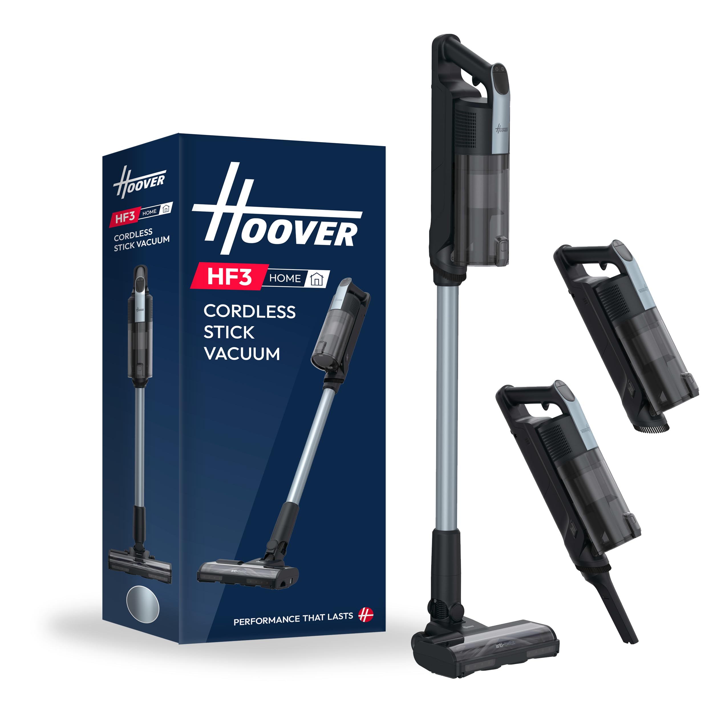 Hoover Hoover HF3 Anti-Hair Wrap Cordless Vacuum Cleaner 440W, LED Display & Touch Control, 60 Min Runtime, Free-Standing, Double Edge