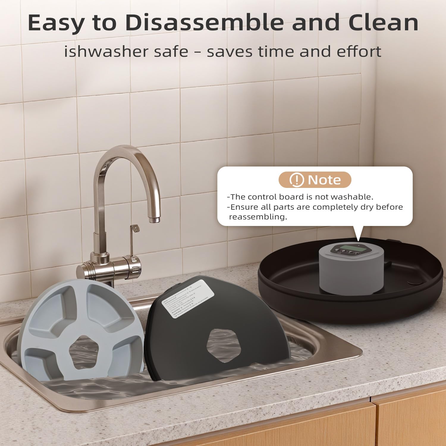 Automatic Pet Feeder for Wet & Dry Food, 5-Meal Timer Dispenser with 2 Ice Packs, Programmable Smart Feeder for Cats/Dogs – Keep Food Fresh Longer (Pet Feeder with 2 Ice Cube Tray)