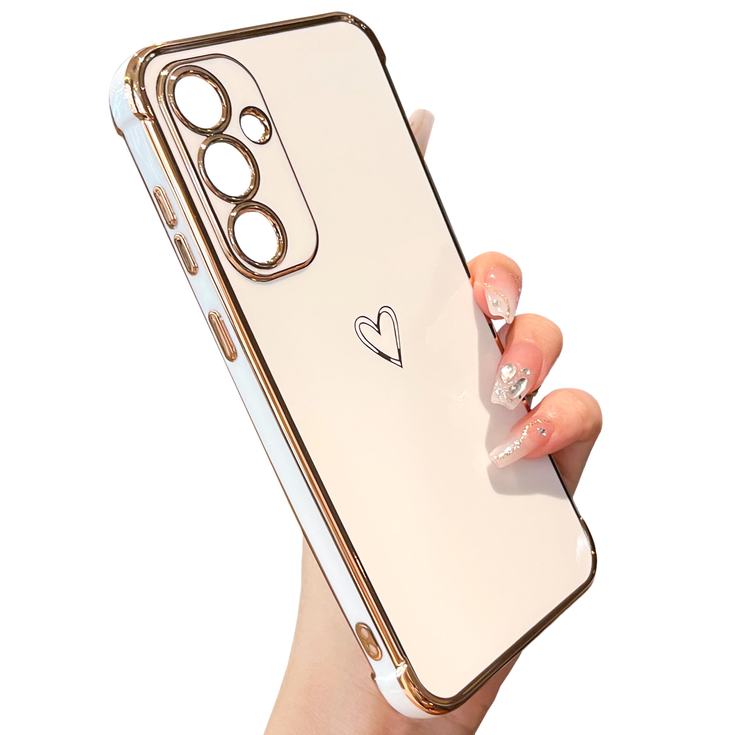 ZTOFERA Galvanisierte Herz Hülle for Samsung Galaxy S21