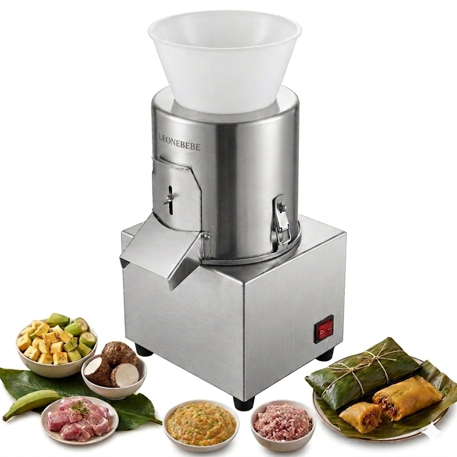 Tritatutto Elettrico Professionale 400W – Cutter da Cucina in Acciaio Inossidabile, Tagliaverdure per Tritato Fine di Verdure e Carne, Capacità 60 kg/h, per Ristoranti, Mense e Casa