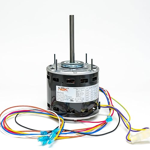 Miniatura 2 de NBK 20585 Motor del soplador del manipulador de aire del horno 12 a 16 HP 1075 RPM 115 voltios reemplazo para 5460 4 velocidades