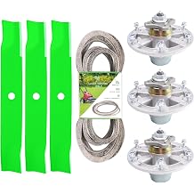 60 Inch Mower Deck Rebuild Kit Compatible with John Deere Z920M Z925M Z930M Z930R Z945M Z950M Z950R Z955M ZTrak 3 Spindle TCA17517 TCA24880 3 Blade TCU15881 M128485 1 Belt TCU30356