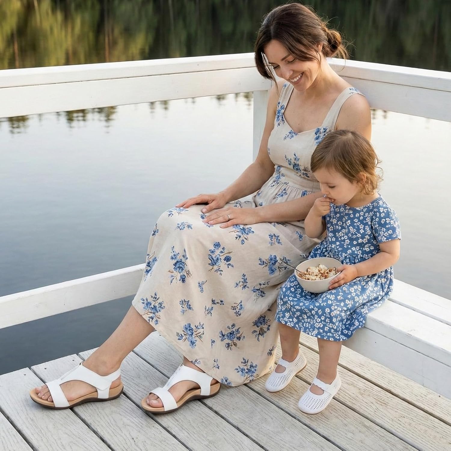 Athlefit Orthopedic Sandals for Women Comfortable Beach Orthotic Sandals with Arch Support - Image 2