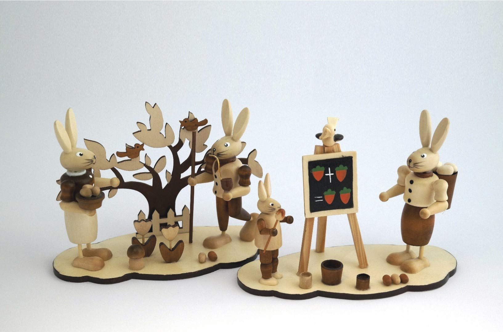 HGD Rabbit (natural) on base, Wood, Normal