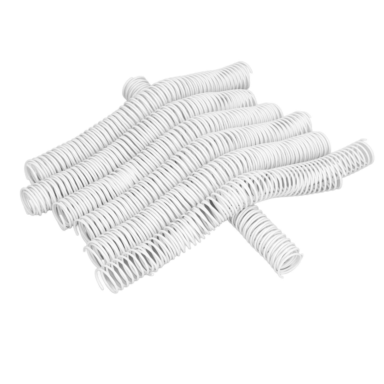 Bobine di rilegatura per carta A4 da 35 pezzi, diametro 25,4 mm, 48 anelli, passo 4:1, dorsi in filo di plastica a spirale, capacità 215 fogli. (Bianca)