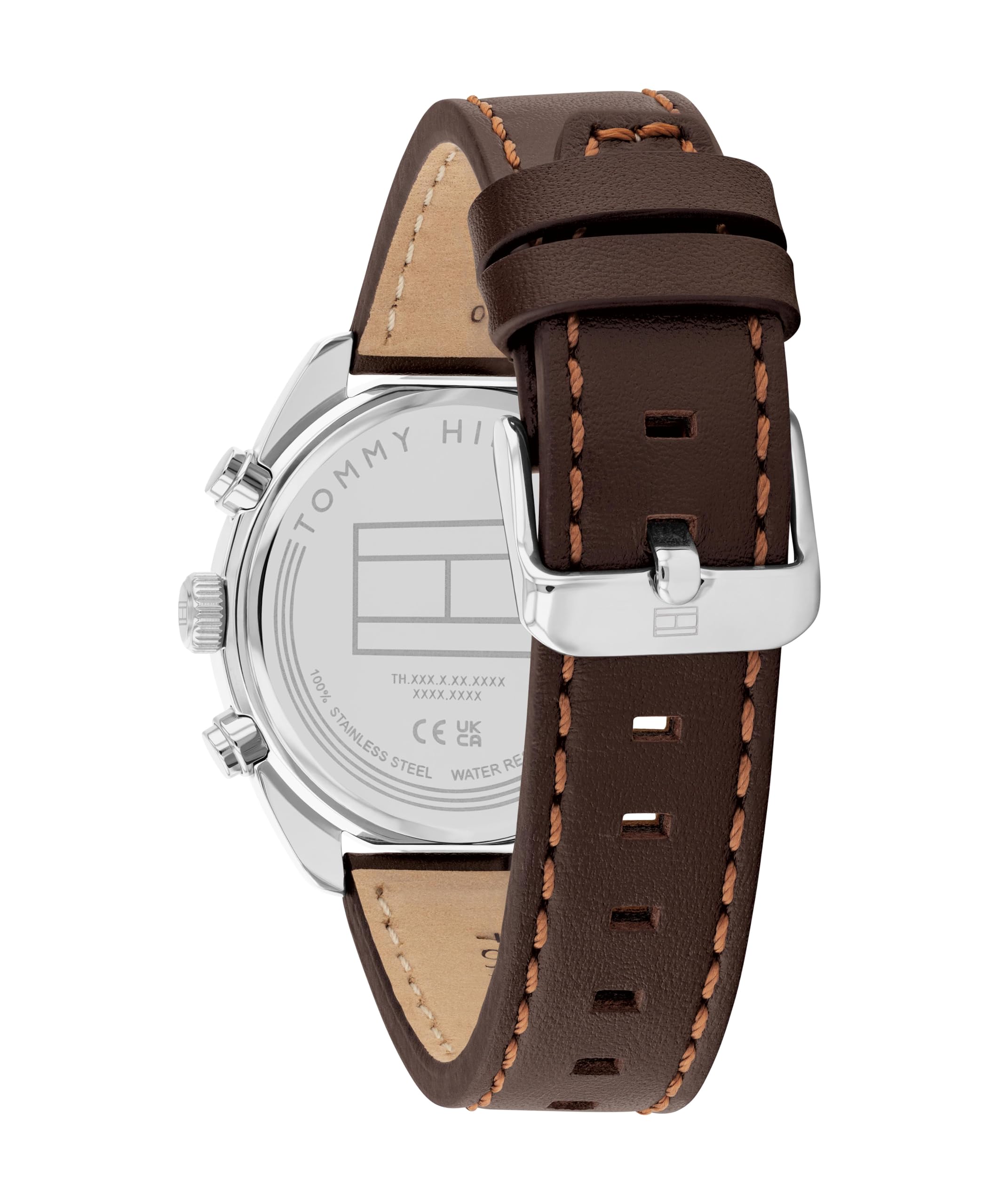 Tommy Hilfiger Reloj Cronógrafo de Cuarzo para Hombre con Correa de Acero Inoxidable o Cuero