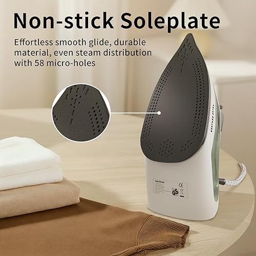 Miniatura 2 de Martisan Potente vaporizador, nueva versión, se adapta a casi todas las telas, antigoteo, anti-calc, autolimpiante, calentamiento rápido, suela