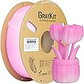 GratKit PETG 3D Printer Filament 1.75mm Translucent Gradient Cream Pink White PETG Filament, Dimensional Accuracy±0.3mm, Neatly Wound, 1kg Spool