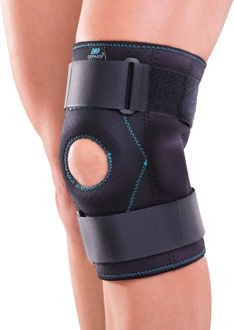 Advantage Medium Stabilizing Double Hinged Knee Wrap Brace for Sprains, Strains, Media Lateral Instability, Arthritis