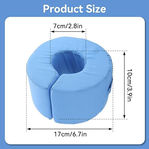 Miniatura 7 de 2 almohadas de elevación de pies, cojín de espuma azul para tobillo y mano, estabilizador de almohada de elevación de piernas con talón de tobillo,